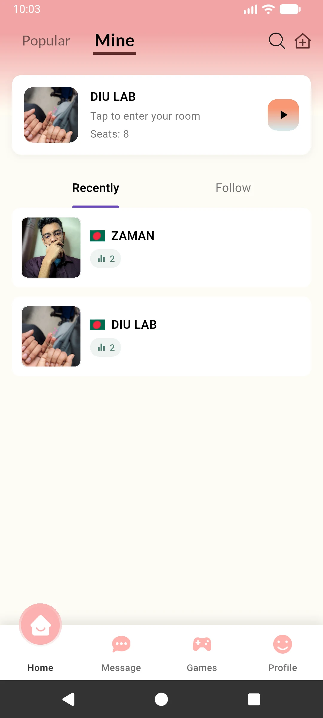 Adda Voice & Chatroom screenshot